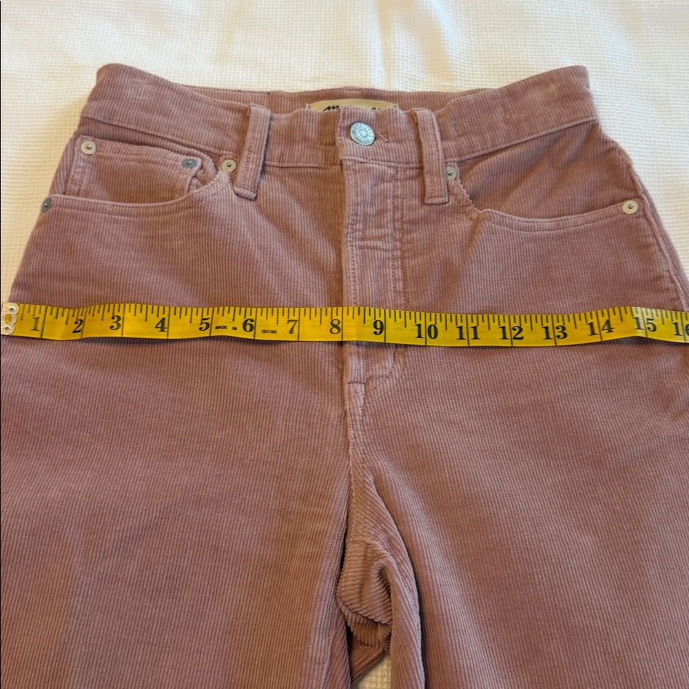 Madewell The Perfect Vintage Straight Jeans Corduroy Size 24 Sand Pink - Picture 10 of 14
